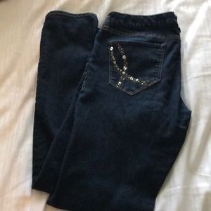 Dark denim skinny jeans